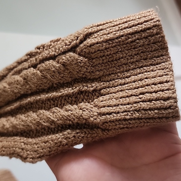 Nwt J. Crew Rollneck Cable Knit Sweater In Brown Size XS - Picture 3 of 5